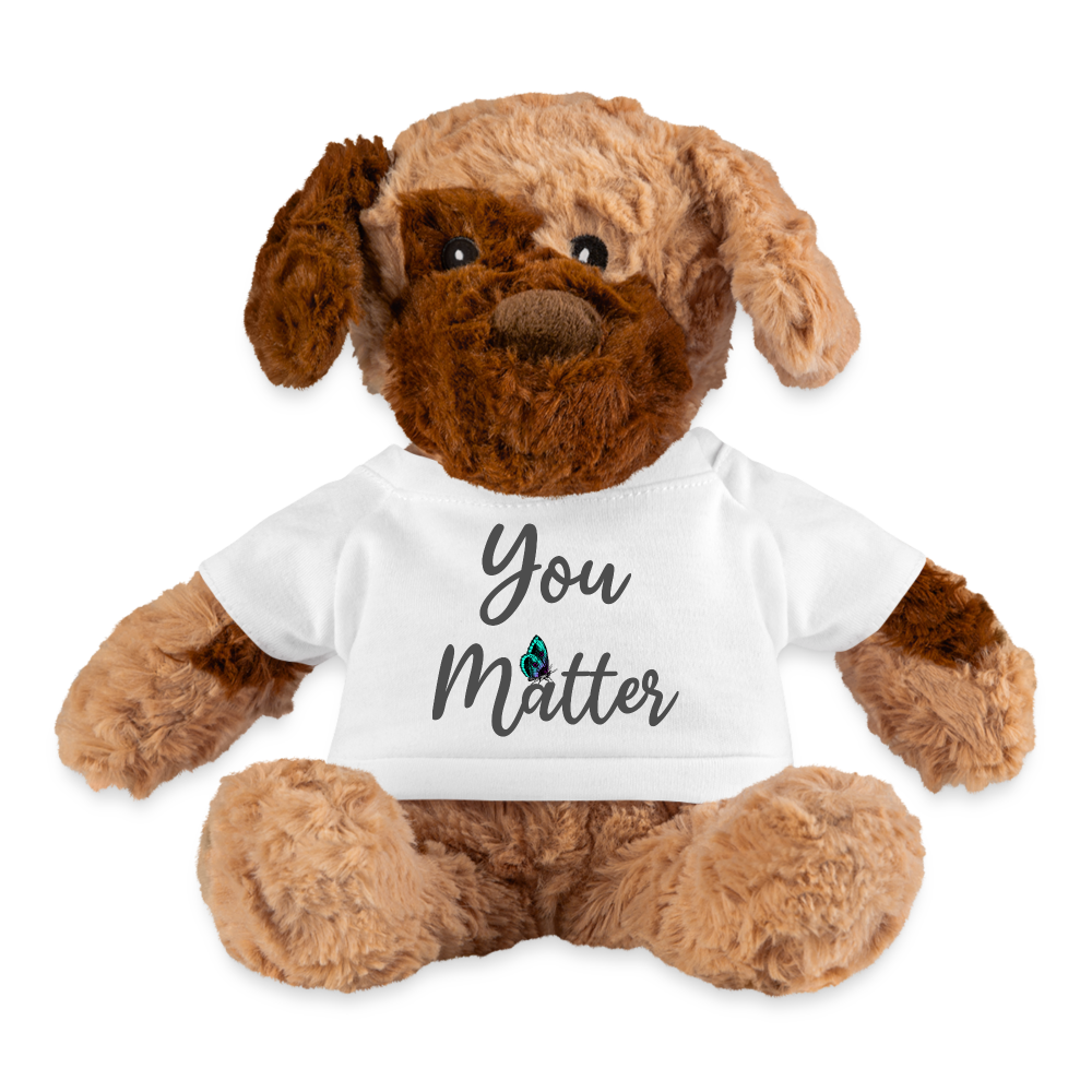 You Matter Plush Doggy - white