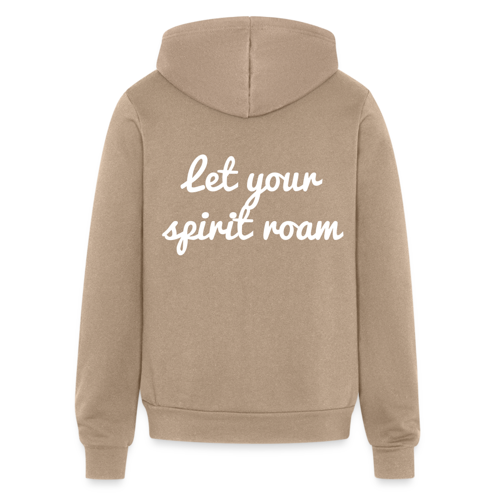 Let Your Spirit Roam Zip-Up Hoodie - tan