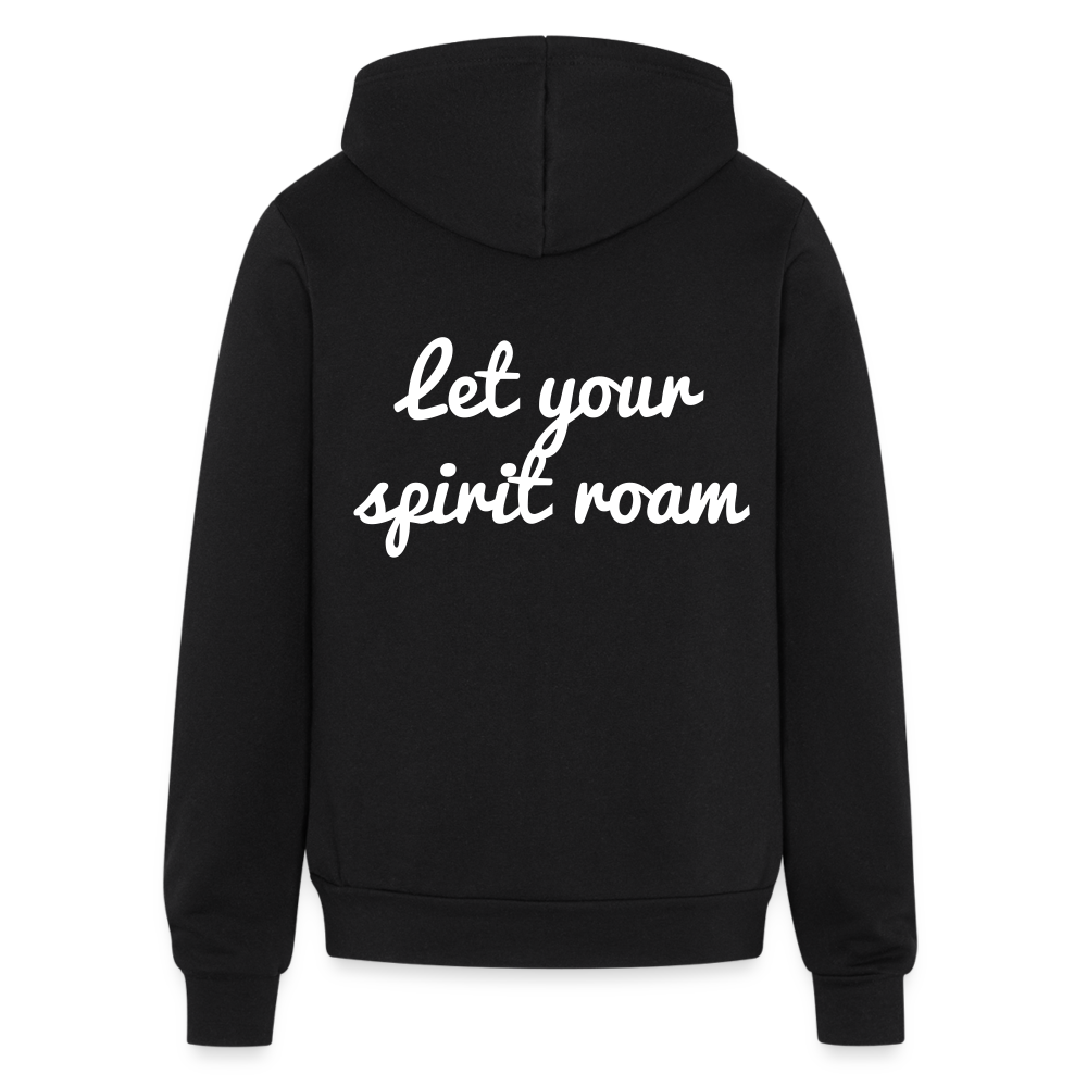 Let Your Spirit Roam Zip-Up Hoodie - black