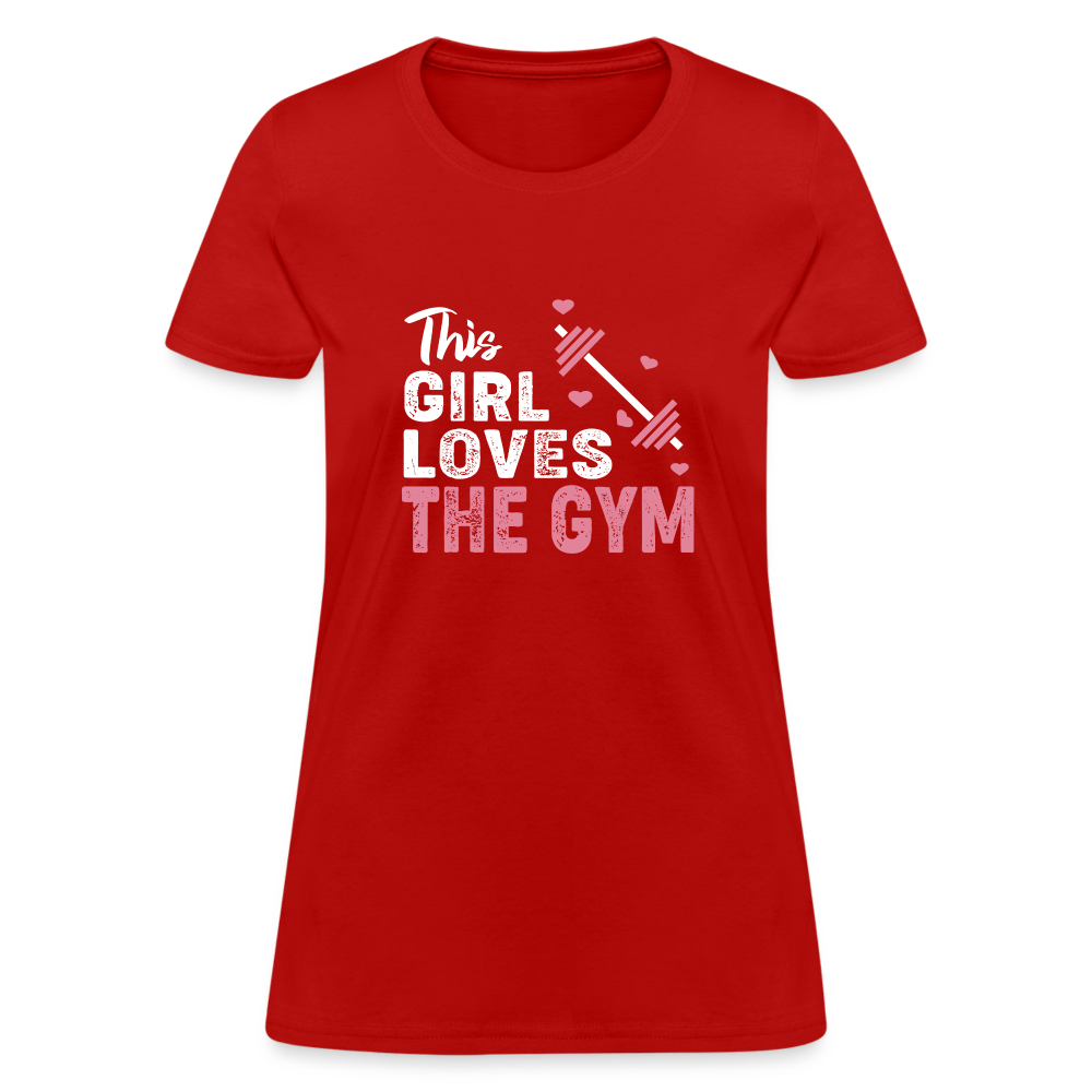 This Girl Loves the Gym Women's T-Shirt - red