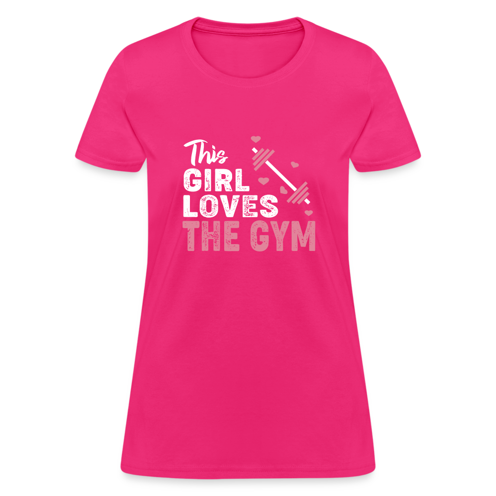 This Girl Loves the Gym Women's T-Shirt - fuchsia