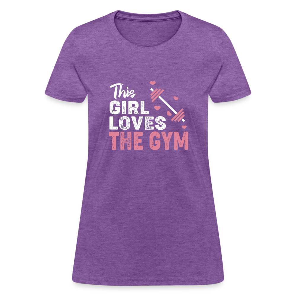 This Girl Loves the Gym Women's T-Shirt - purple heather