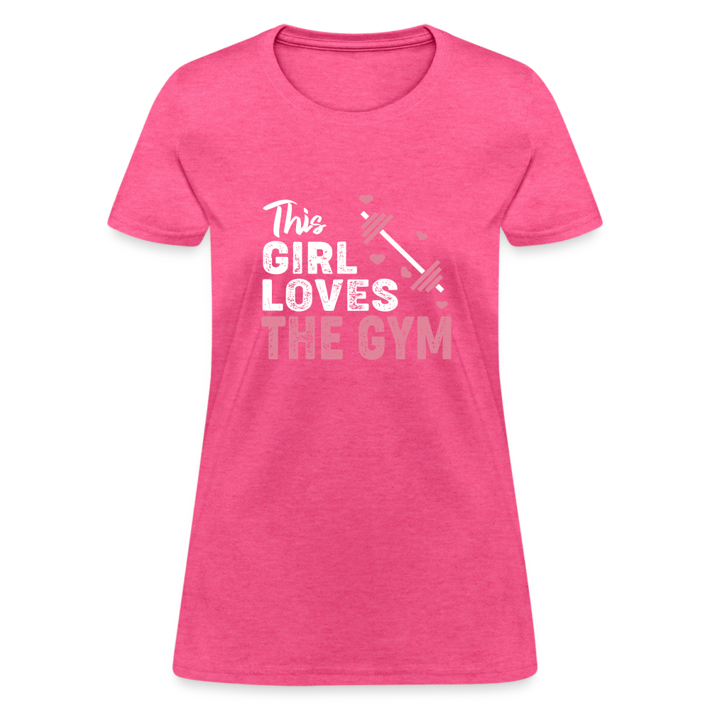 This Girl Loves the Gym Women's T-Shirt - heather pink