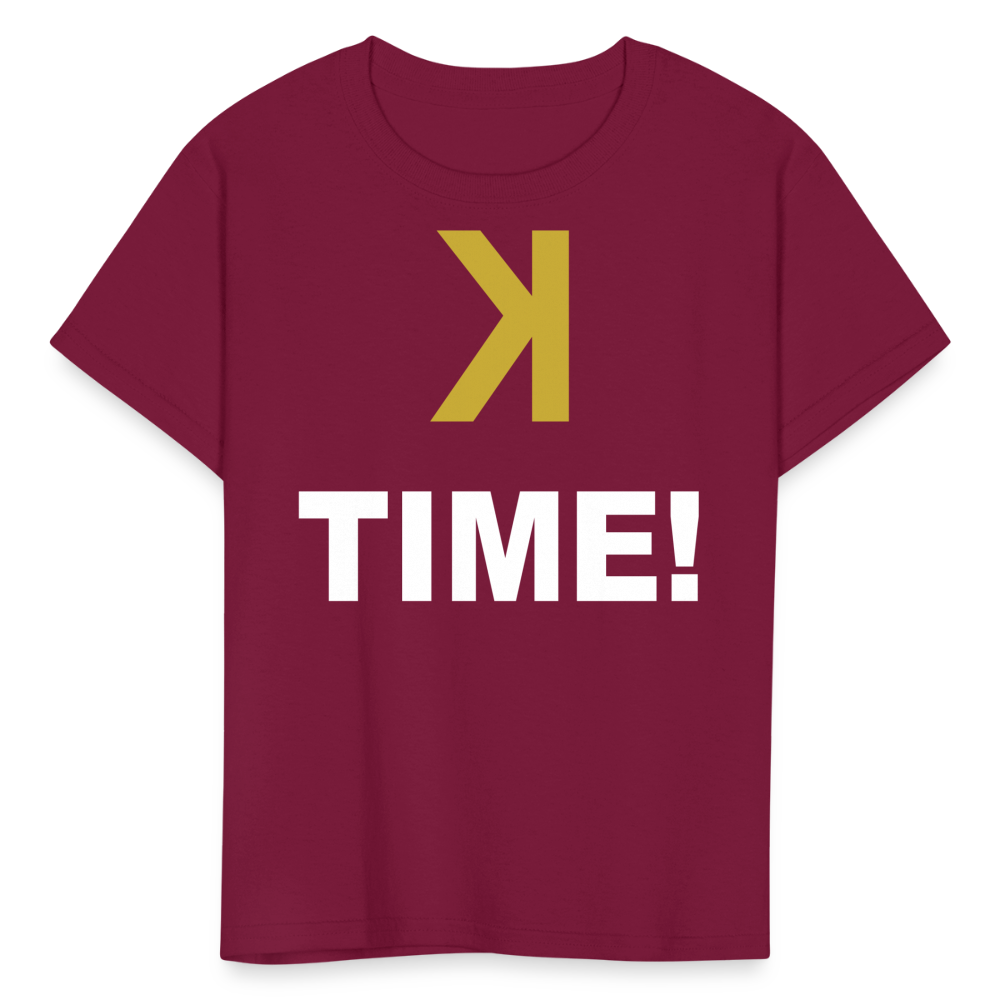 K Time Alternate Youth T-Shirt - burgundy